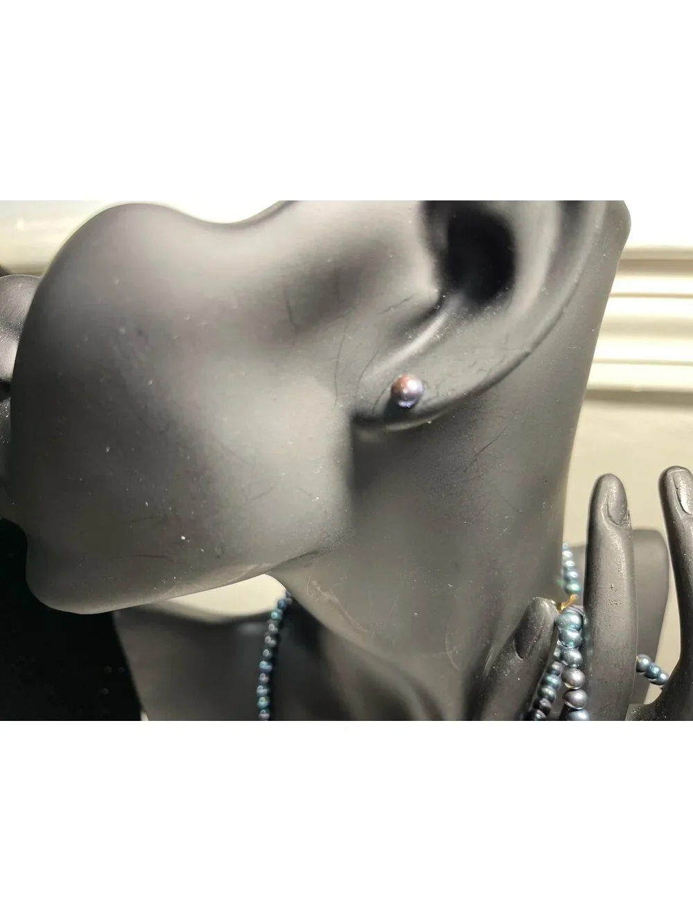 Blue Freshwater Pearl 10K Gold 3 Piece Set